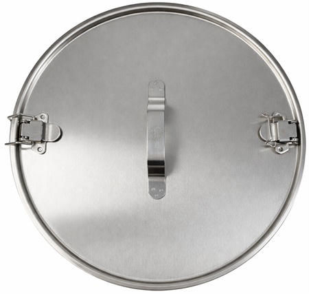 Lid with lock for buckets